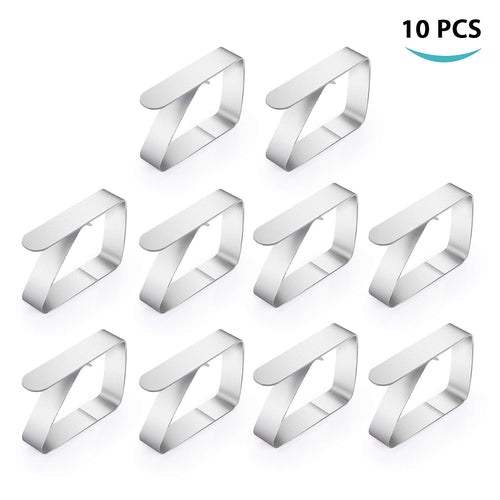 Fermatovaglia Tavolo Giardino, 10 Pezzi Tovaglia Clip in 403 Acciaio...