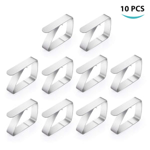 Fermatovaglia Tavolo Giardino, 10 Pezzi Tovaglia Clip in 403 Acciaio...