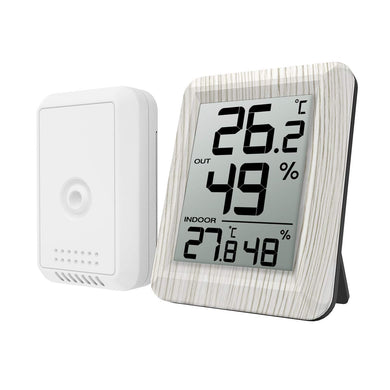 Criacr Wireless Termometro Igrometro da Interno Esterno, Bianco Puro - Ilgrandebazar
