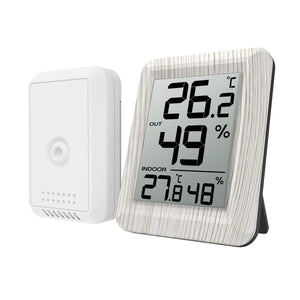 Criacr Wireless Termometro Igrometro da Interno Esterno, Bianco Puro - Ilgrandebazar
