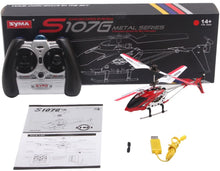 Carica l&#39;immagine nel visualizzatore di Gallery, Syma S107G 3 Canali RC Elicottero con Lega Copter con Giroscopio Incorporato Rosso
