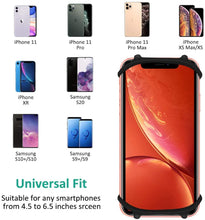 Carica l&#39;immagine nel visualizzatore di Gallery, Bovon Porta Cellulare Bici, Supporto Bici Smartphone, Manubrio Universale Bici Moto MTB per Tutti Gli Smartphone e Dispositivi Elettronici 4.5-6.5 Pollici (Nero)