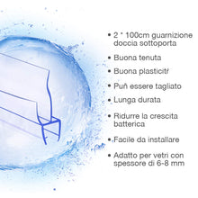 Carica l&#39;immagine nel visualizzatore di Gallery, ZITFRI 2pcs Guarnizione Doccia Sottoporta 100cm Guarnizioni Box Doccia...