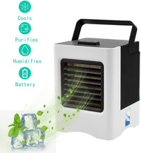 Carica l'immagine nel visualizzatore di Gallery, Condizionatore D'aria Portatile, Mini Air Cooler Personale Raffrescatore Evaporativo, Umidificatore e Purificatore con 3 Velocità per Casa, Ufficio, Camper
