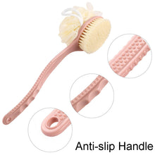 Carica l&#39;immagine nel visualizzatore di Gallery, Spazzola per il bagno a manico lungo, 2 in 1 corpo rosa - Ilgrandebazar
