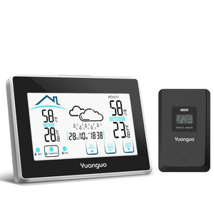 Yuanguo (2019 Nuova Versione) Stazione Meteorologica Meteo, Termometro Nero - Ilgrandebazar