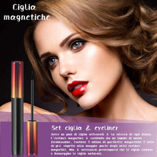 Carica l&#39;immagine nel visualizzatore di Gallery, Ciglia Magnetiche Con Eyeliner Magnetico Kit, 5 Paia Di Ciglia Finte Naturali E Di Lunga Durata, Ciglia Finte Magnetiche Riutilizzabili Senza Colla