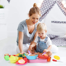 Carica l&#39;immagine nel visualizzatore di Gallery, joylink Taglio Frutta e Finti Alimenti, 42pcs Cucina Cibo Giocattoli Accessori da Cucina Giocattoli di Plastica per Tagliare Verdure Frutta Giocattolo Educativo Bambini 3+ Anni