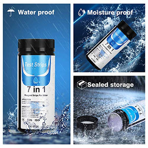 Dustgo 7 in 1 Strisce Acqua Piscina con 50 pcs Cartine Tornasole 50 PCS
