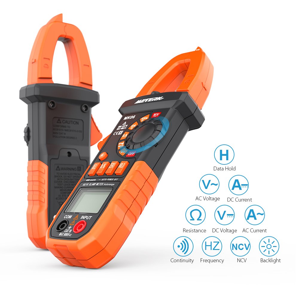 Pinza Amperometrica Digitale AC/DC 4000 Conteggi - Multimetro Professionale Con NCV E Torcia - Foto 8