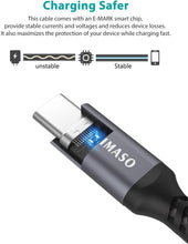 Carica l'immagine nel visualizzatore di Gallery, Nimaso Cavo USB C [2 Pezzi: 2m + 2m], Cavo USB Type-C Ricarica Rapida e Trasmissione Intrecciato in Nylon Compatibile per Samsung Galaxy S10 S9 S8 A7 A5 Note 8, Huawei P30 P20, Sony, LG, HTC ECC.
