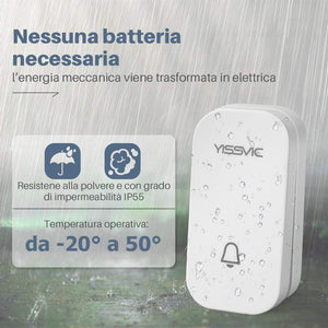 YISSVIC Campanello Senza Fili No Batteria Necessaria Wireless... - Ilgrandebazar