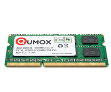 Carica l&#39;immagine nel visualizzatore di Gallery, QUMOX 8 GB 204 pin DDR3L-1600 SO-DIMM (1600Mhz, DDR3L SODIMM 8GB 1600 1.35v - Ilgrandebazar