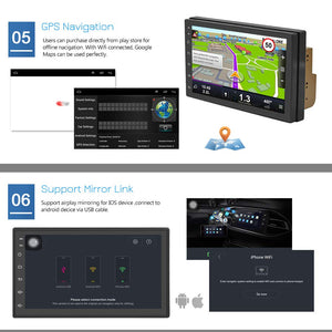 2 Din Android 7.1 In Dash Video Player, KX1018 Musica S3 Quad Core 16GB ROM - Ilgrandebazar