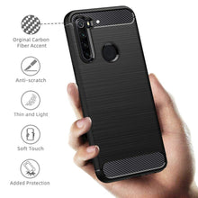 Carica l&#39;immagine nel visualizzatore di Gallery, Peakally Cover Xiaomi Redmi Note 8T, Fibra di Carbonio Morbido TPU Custodia... - Ilgrandebazar