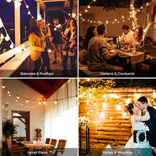 Carica l'immagine nel visualizzatore di Gallery, ROVLAK Catena Luminosa Esterno - 9,5M G40 LED Catena Luci da Giardino Impermeabile con 25+3 Lampadine, 2700K Catena Luminosa Decorazione per Esterni Interni Giardino Matrimonio Festa