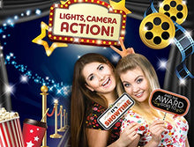 Carica l&#39;immagine nel visualizzatore di Gallery, Sfondo a tema Film Hollywood e studio puntelli. Fondale foto dress-up,...