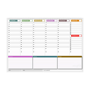 Planner settimanale da scrivania 42x30 - agenda 450x320, stampa a colo –