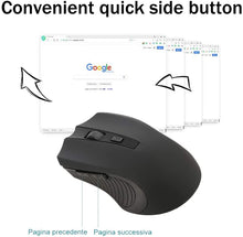 Carica l'immagine nel visualizzatore di Gallery, GeekerChip Mouse Wireless,Mouse Senza Fili con 6 Pulsanti,3 Livelli DPI Regolabili 800/1200/1600 per PC(Nero)