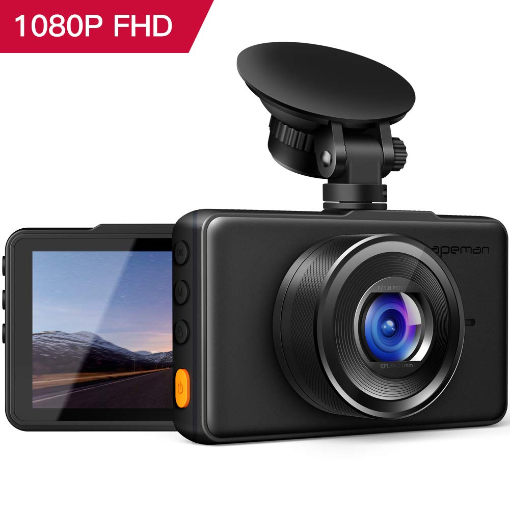 APEMAN Dash Cam Telecamera per Auto 1080P FHD 3 Inch schermo 170 1080p, 1080p - Ilgrandebazar