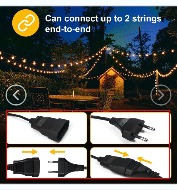 Catena Luminosa 12 Metri Solare Ricaricabile IP65 Luci Solari Da - Foto 7