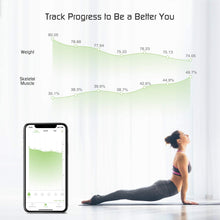 Carica l&#39;immagine nel visualizzatore di Gallery, Bilancia Pesa Persona Digitale Bilancia Pesapersone Impedenziometrica Intelligente Wireless per IOS e Android Integrata con 13 Indici di Misurazione Massa Grassa, Massa Magra e Metabolismo Basale