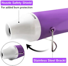 Carica l'immagine nel visualizzatore di Gallery, Jusoney Embossing Pistole termiche, 300 W, asciugacapelli portatile con doppia temperatura, strumento di calore per fai da te, goffratura e tubo termoretraibile (viola)