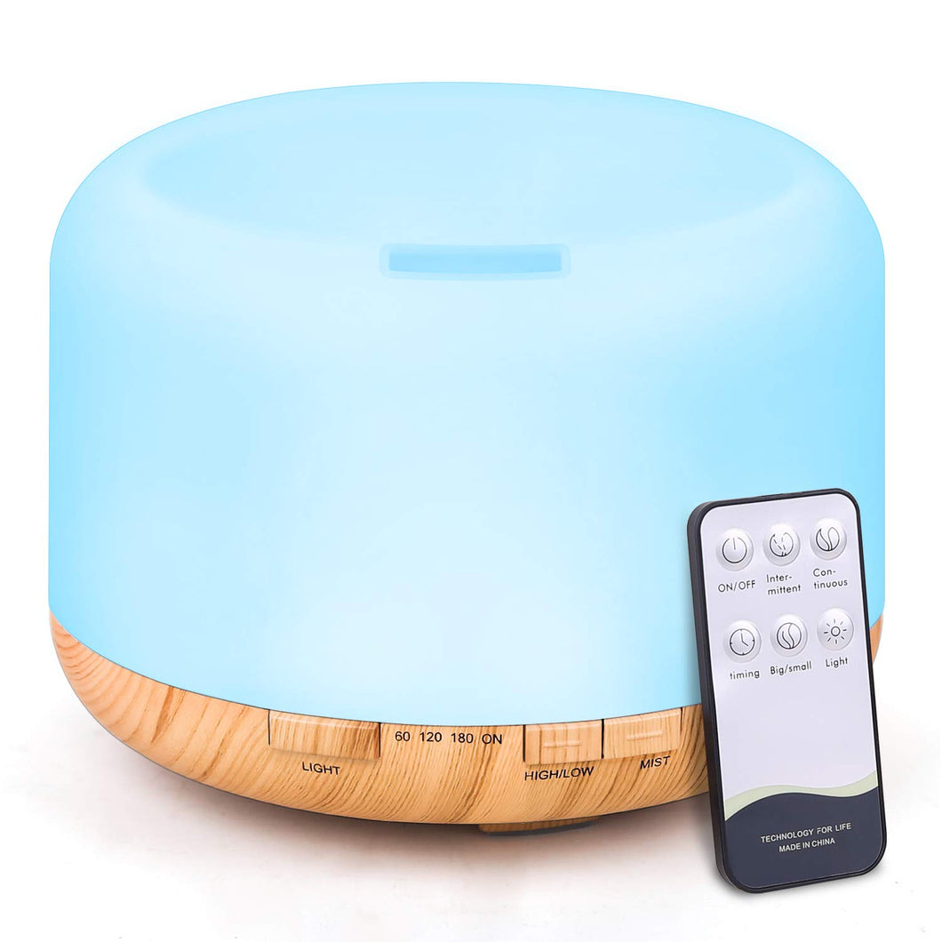 TENSWALL Diffusore di Aromi con Telecomando, 500ml 17*17*14cm, Giallo - Ilgrandebazar