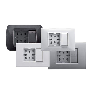 4Box 4B.L.H21, Side, Presa da Incasso Multistandard 1 Schuko + 2 Grigio - Ilgrandebazar