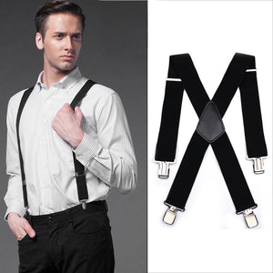 Sinbury - Bretelle a X per pantaloni da motociclista, uomo, resistenti,...