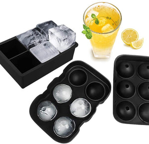 solawill Stampo Ghiaccio, Stampi per Ghiaccio in Silicone 45 mm Palla di Ghiaccio 50mm Stampo Cubetti Ghiaccio Senza BPA Vaschetta Ghiaccio per Birra Whisky Cocktail Drink Candy Budino Latte Succo