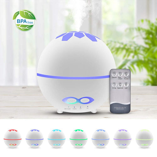 laxikoo Diffusore di Aromi, 400ml Umidificatore Ultrasuoni con Cambio 7... - Ilgrandebazar