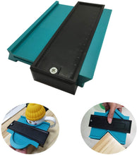 Carica l'immagine nel visualizzatore di Gallery, Gauge Contour, Yisscen Plastic Gauge Duplicator Profile Strumento di misura - 5 pollici / 127mm Template Arc Frame Laminate Tiling Edge Shaping (blu)