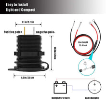 Carica l&#39;immagine nel visualizzatore di Gallery, GemCoo QC3.0 Presa USB per Auto Doppio in Alluminio, 12V / 24V 36W 2 Blu
