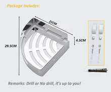 Carica l&#39;immagine nel visualizzatore di Gallery, Mensola angolare per Bagno WC-Shelf-Triangle, Doccia Inox (Triangolo) - Ilgrandebazar