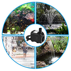 Awroutdoor Pompa Acqua Sommergibile, 25W Acquario, 1800L/H...