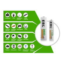 Carica l&#39;immagine nel visualizzatore di Gallery, EBL AAA Batterie Ricaricabili Ad Alta Capacità,Pile AAA*8, EB-81222-IT - Ilgrandebazar