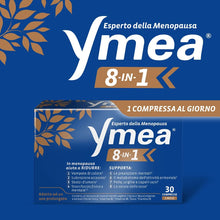 Carica l'immagine nel visualizzatore di Gallery, Ymea 8 In 1 Integratore Alimentare Esperto Della Menopausa, Ideale Contro Gli 8 Disturbi Più Comuni Della Menopausa, Supporta Il Metabolismo E La Salute Delle Ossa, 30 Compresse, color Bianco, 45 g