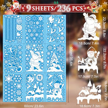 Carica l&#39;immagine nel visualizzatore di Gallery, Multper 236 Vetrofanie Natalizie, DIY Decorazioni Natalizie, Riutilizzabili Addobbi Natalizi, Adesivi Natale PVC, Bianche Statico Adesivi Natalizi per Finestre, Fiocco di Neve, Renna, Babbo Natale