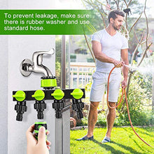 Carica l&#39;immagine nel visualizzatore di Gallery, Tencoz Splitter Tubo da Giardino a 4 Vie, 3/4&quot; Distributore d&#39;Acqua con...