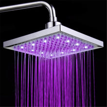 Carica l&#39;immagine nel visualizzatore di Gallery, DELIPOP, soffione per doccia quadrato con 12 LED, 20,3 cm, 3 Colours - Ilgrandebazar