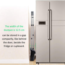 Carica l&#39;immagine nel visualizzatore di Gallery, FITODO Scopa e Paletta con Coperchio-121 cm Altezza Complessiva Pali in Nero - Ilgrandebazar