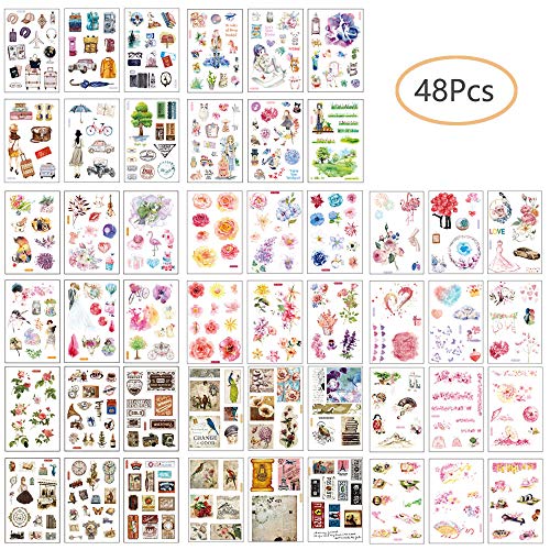 Pegatinas Álbum de Recortes, 48 Hojas Inicio Dulce y Cálido Set B