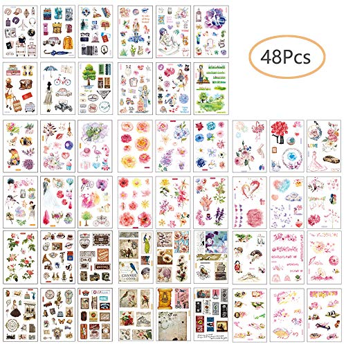 Pegatinas Álbum de Recortes, 48 Hojas Inicio Dulce y Cálido Set B