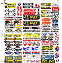 Carica l&#39;immagine nel visualizzatore di Gallery, MAS DI VITALE MARIA ditta individuale Adesivi Moto Sponsor 113 Pz 36X33 CM