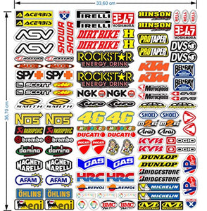 MAS DI VITALE MARIA ditta individuale Adesivi Moto Sponsor 113 Pz 36X33 CM