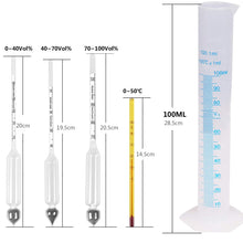 Carica l&#39;immagine nel visualizzatore di Gallery, Tefeler Kit di 3 Idrometri per Alcol - Alcoolimetro Misurazione Grado... - Ilgrandebazar