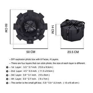 ZEEYUAN Explosion Box, Scrapbook Creative DIY Album Box - Ilgrandebazar