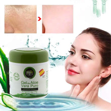 Carica l&#39;immagine nel visualizzatore di Gallery, Gel idratante 100% naturale di Aloe Vera 500 ml per pelli 500ml., verde