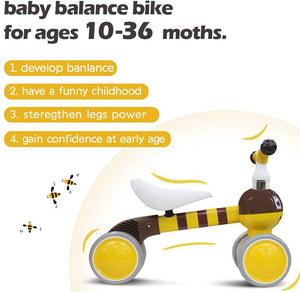 XIAPIA Bicicletta Senza Pedali 10-24 Mesi, Bici per Bambini 1-2 Anni, Giocattoli per 1 Anno Bambino, Bicicletta Equilibrio Bambino, Giocattoli per Ragazzini (Ape)